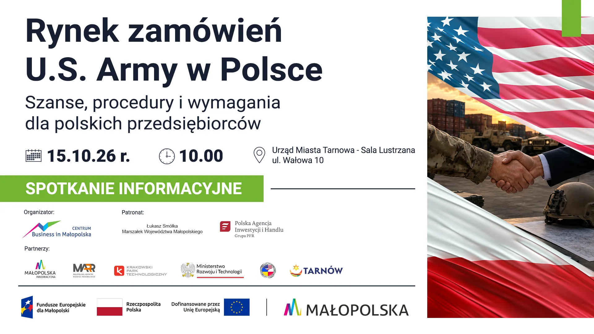 Spotkanie informacyjne „Rynek zamówień U.S. Army w&nbsp;Polsce”
